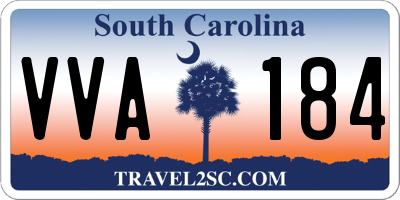 SC license plate VVA184
