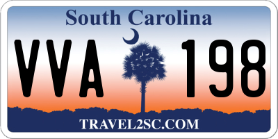 SC license plate VVA198