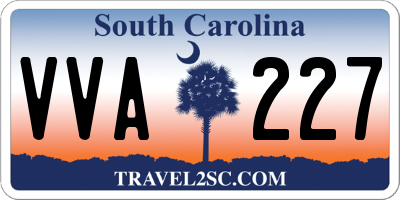 SC license plate VVA227