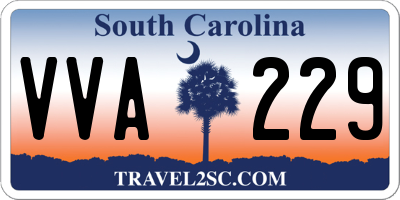 SC license plate VVA229