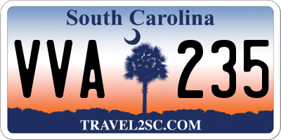 SC license plate VVA235