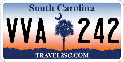 SC license plate VVA242