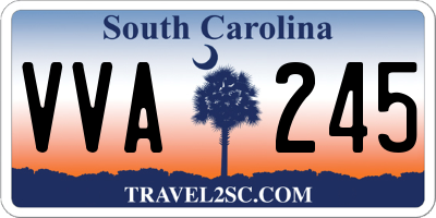 SC license plate VVA245