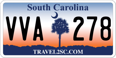 SC license plate VVA278