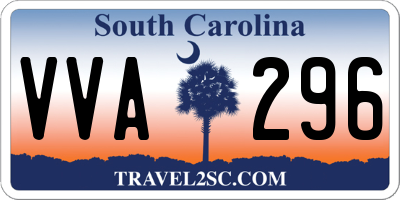 SC license plate VVA296
