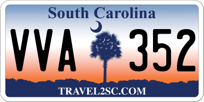 SC license plate VVA352
