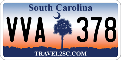 SC license plate VVA378