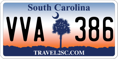 SC license plate VVA386