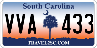SC license plate VVA433