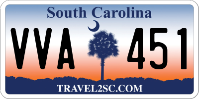 SC license plate VVA451