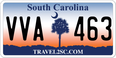 SC license plate VVA463