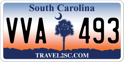 SC license plate VVA493