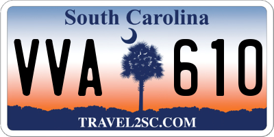 SC license plate VVA610