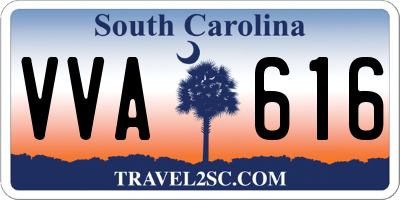 SC license plate VVA616
