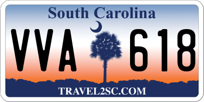 SC license plate VVA618