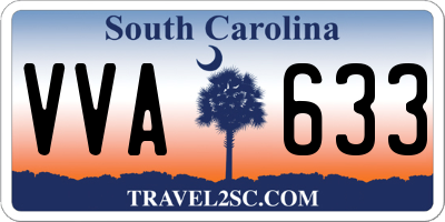 SC license plate VVA633