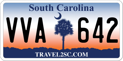 SC license plate VVA642
