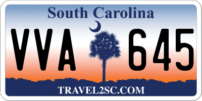 SC license plate VVA645