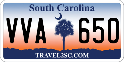 SC license plate VVA650