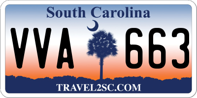 SC license plate VVA663