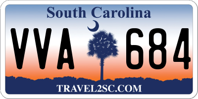 SC license plate VVA684