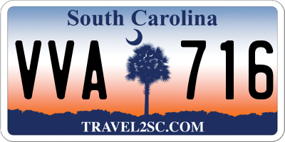 SC license plate VVA716