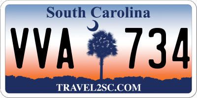 SC license plate VVA734