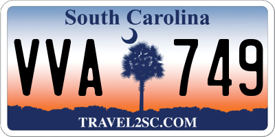 SC license plate VVA749