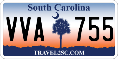 SC license plate VVA755