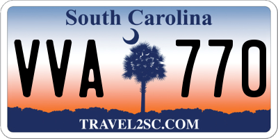 SC license plate VVA770