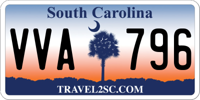 SC license plate VVA796