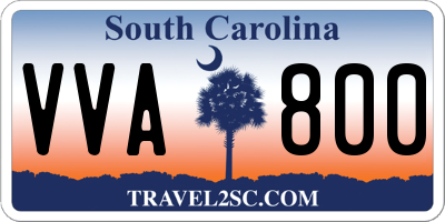 SC license plate VVA800
