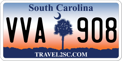 SC license plate VVA908