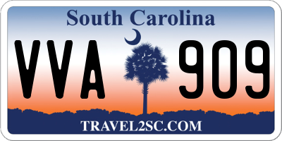 SC license plate VVA909
