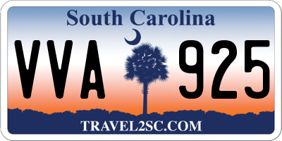 SC license plate VVA925