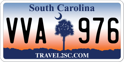 SC license plate VVA976