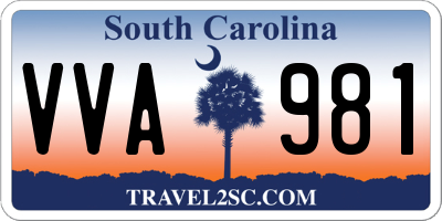 SC license plate VVA981