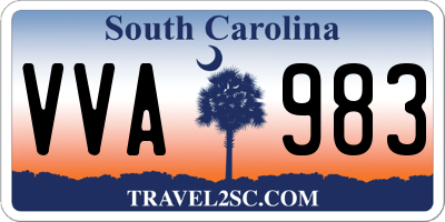 SC license plate VVA983