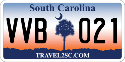 SC license plate VVB021
