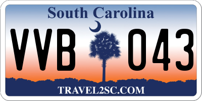 SC license plate VVB043