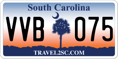 SC license plate VVB075