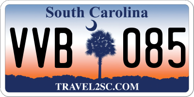 SC license plate VVB085