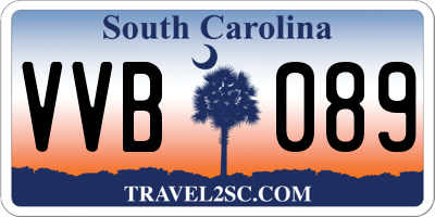 SC license plate VVB089