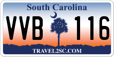 SC license plate VVB116