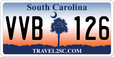 SC license plate VVB126