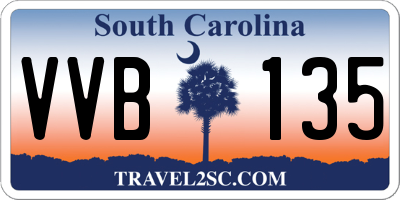 SC license plate VVB135