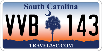SC license plate VVB143
