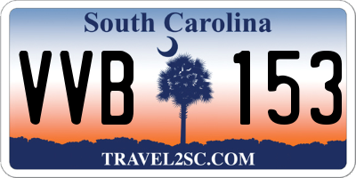 SC license plate VVB153
