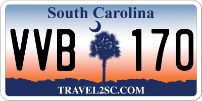 SC license plate VVB170