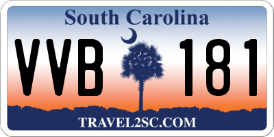 SC license plate VVB181